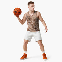 Hawaii Brown Hibiscus Pikake Lei Basketball Jersey - Polynesian Pride