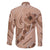 Hawaii Brown Hibiscus Pikake Lei Family Matching Short Sleeve Bodycon Dress and Hawaiian Shirt - Polynesian Pride