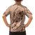 Hawaii Brown Hibiscus Pikake Lei Family Matching Tank Maxi Dress and Hawaiian Shirt - Polynesian Pride