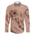 Hawaii Brown Hibiscus Pikake Lei Family Matching Tank Maxi Dress and Hawaiian Shirt - Polynesian Pride
