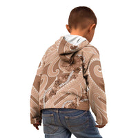 Hawaii Brown Hibiscus Pikake Lei Kid Hoodie - Polynesian Pride