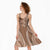 Hawaii Brown Hibiscus Pikake Lei Midi Dress - Polynesian Pride