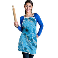 Hawaii Blue Hibiscus Pikake Lei Apron - Polynesian Pride