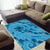 Hawaii Blue Hibiscus Pikake Lei Area Rug - Polynesian Pride