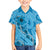 Hawaii Blue Hibiscus Pikake Lei Family Matching Off The Shoulder Long Sleeve Dress and Hawaiian Shirt - Polynesian Pride