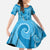 Hawaii Blue Hibiscus Pikake Lei Family Matching Tank Maxi Dress and Hawaiian Shirt - Polynesian Pride