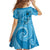 Hawaii Blue Hibiscus Pikake Lei Family Matching Tank Maxi Dress and Hawaiian Shirt - Polynesian Pride
