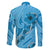 Hawaii Blue Hibiscus Pikake Lei Family Matching Tank Maxi Dress and Hawaiian Shirt - Polynesian Pride