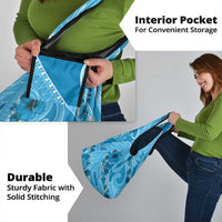 Hawaii Blue Hibiscus Pikake Lei Grocery Bag - Polynesian Pride