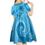 Hawaii Blue Hibiscus Pikake Lei Kid Short Sleeve Dress - Polynesian Pride