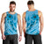 Hawaii Blue Hibiscus Pikake Lei Men Tank Top - Polynesian Pride