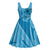 Hawaii Blue Hibiscus Pikake Lei Midi Dress - Polynesian Pride