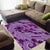 Hawaii Violet Hibiscus Pikake Lei Area Rug - Polynesian Pride
