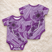 Hawaii Violet Hibiscus Pikake Lei Baby Onesie LT05 - Polynesian Pride