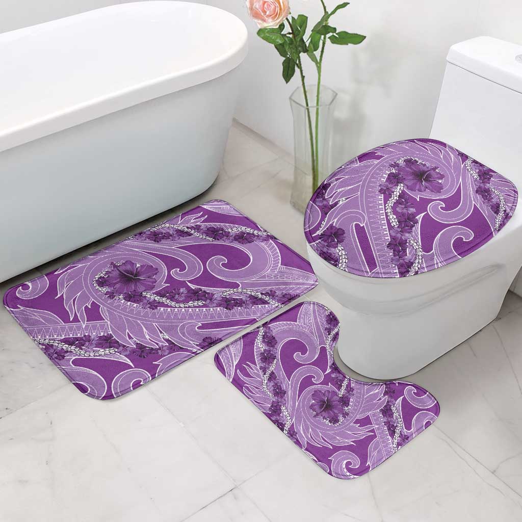Hawaii Violet Hibiscus Pikake Lei Bathroom Set - Polynesian Pride