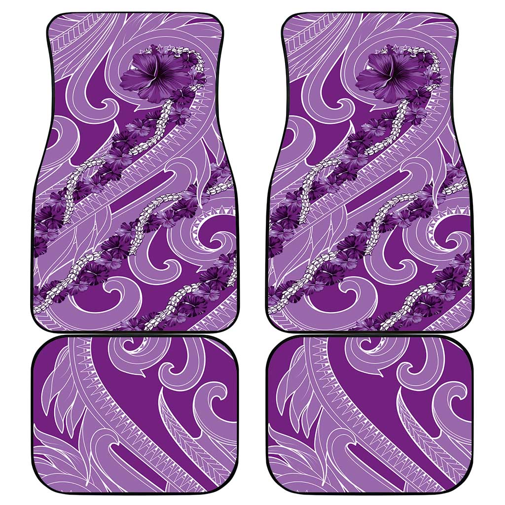 Hawaii Violet Hibiscus Pikake Lei Car Mats - Polynesian Pride