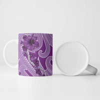 Hawaii Violet Hibiscus Pikake Lei Ceramic Mug - Polynesian Pride
