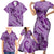 Hawaii Violet Hibiscus Pikake Lei Family Matching Short Sleeve Bodycon Dress and Hawaiian Shirt - Polynesian Pride