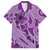 Hawaii Violet Hibiscus Pikake Lei Family Matching Short Sleeve Bodycon Dress and Hawaiian Shirt - Polynesian Pride