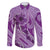 Hawaii Violet Hibiscus Pikake Lei Family Matching Tank Maxi Dress and Hawaiian Shirt - Polynesian Pride