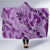 Hawaii Violet Hibiscus Pikake Lei Hooded Blanket - Polynesian Pride