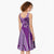 Hawaii Violet Hibiscus Pikake Lei Midi Dress - Polynesian Pride
