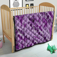 Hawaii Violet Hibiscus Pikake Lei Quilt - Polynesian Pride