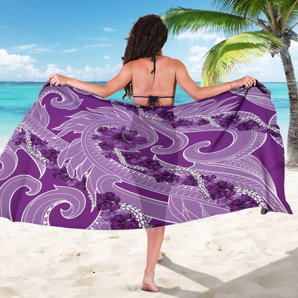 Hawaii Violet Hibiscus Pikake Lei Sarong - Polynesian Pride
