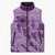 Hawaii Violet Hibiscus Pikake Lei Sleeveless Puffer Jacket - Polynesian Pride