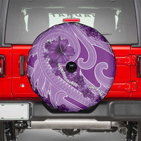 Hawaii Violet Hibiscus Pikake Lei Spare Tire Cover - Polynesian Pride