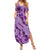 Hawaii Violet Hibiscus Pikake Lei Summer Maxi Dress - Polynesian Pride