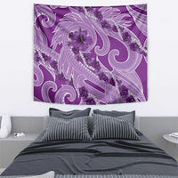 Hawaii Violet Hibiscus Pikake Lei Tapestry - Polynesian Pride