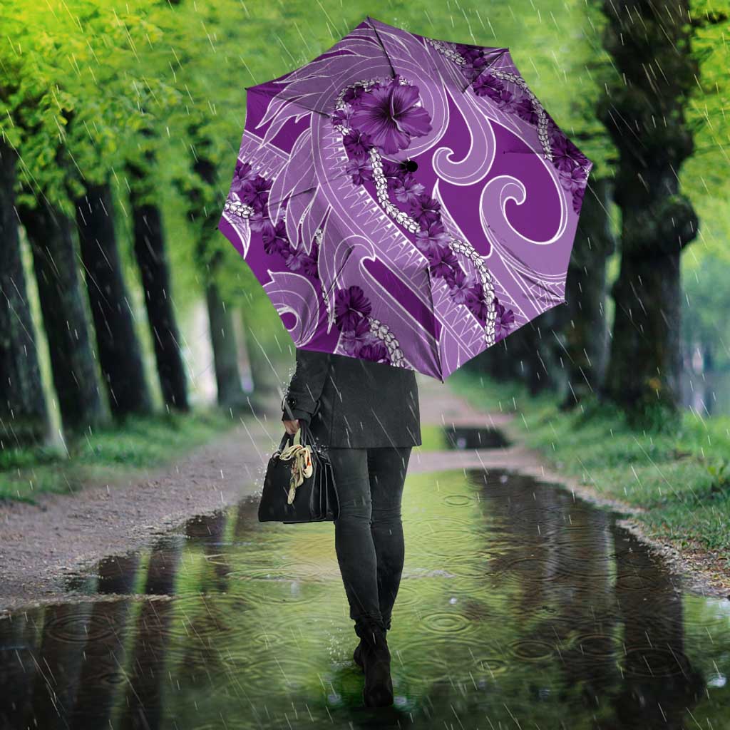 Hawaii Violet Hibiscus Pikake Lei Umbrella - Polynesian Pride