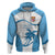 Custom Fiji Rugby Hoodie World Cup 2023 Fijian Tapa Pattern Blue Version LT05 Pullover Hoodie Blue - Polynesian Pride