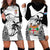 Fiji Rugby Hoodie Dress World Cup 2023 Fijian Tapa Pattern Black Version LT05 - Polynesian Pride