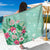 Hawaii Tropical Flowers Sarong Polynesian Tattoo Mint Green