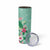 Hawaii Tropical Flowers Skinny Tumbler Polynesian Tattoo Mint Green