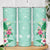 Hawaii Tropical Flowers Skinny Tumbler Polynesian Tattoo Mint Green