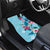 Hawaii Tropical Flowers Car Mats Polynesian Tattoo Sky Blue