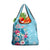 Hawaii Tropical Flowers Grocery Bag Polynesian Tattoo Sky Blue