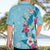 Hawaii Tropical Flowers Hawaiian Shirt Polynesian Tattoo Sky Blue