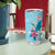 Hawaii Tropical Flowers Tumbler Cup Polynesian Tattoo Sky Blue