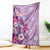 Hawaii Tropical Flowers Blanket Polynesian Tattoo Lavender