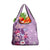 Hawaii Tropical Flowers Grocery Bag Polynesian Tattoo Lavender