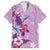 Hawaii Tropical Flowers Hawaiian Shirt Polynesian Tattoo Lavender