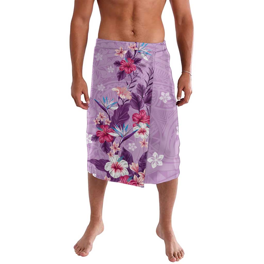 Hawaii Tropical Flowers Lavalava Polynesian Tattoo Lavender