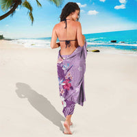 Hawaii Tropical Flowers Sarong Polynesian Tattoo Lavender