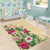 Hawaii Tropical Flowers Area Rug Polynesian Tattoo Buttermilk