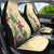 Hawaii Tropical Flowers Car Seat Cover Polynesian Tattoo Buttermilk