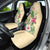 Hawaii Tropical Flowers Car Seat Cover Polynesian Tattoo Buttermilk